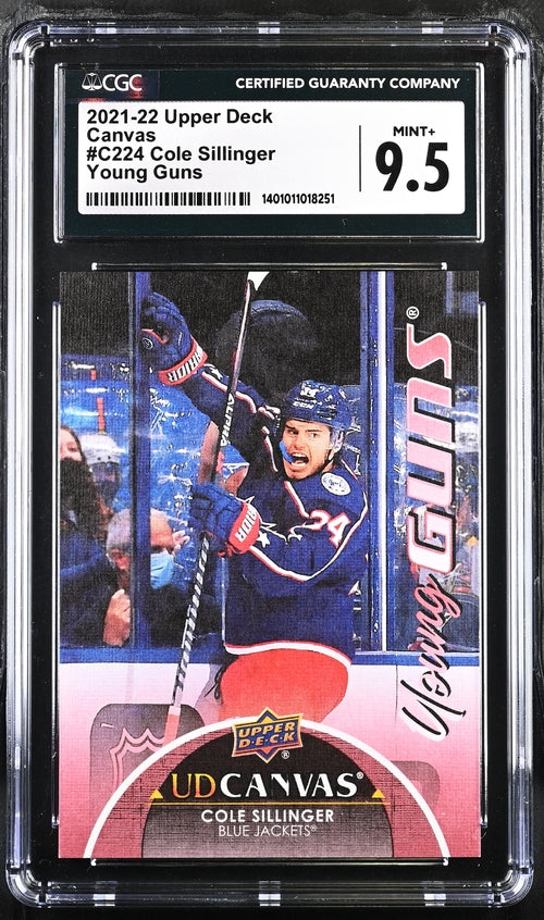 2021-22 Upper Deck Canvas #C224 Cole Sillinger CGC 9.5 (Rookie)
