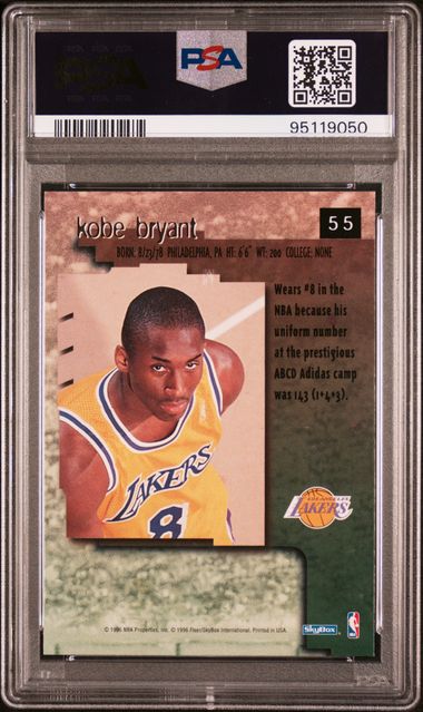 1996-97 Skybox Premium Rubies #55 Kobe Bryant PSA 8 (Rookie)