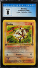 1999 Pokemon Jungle 1st Edition #55 Mankey CGC 8