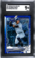 2021 Bowman Chrome Mega Box Blue Refractor #BCP-220 Oswald Peraza #069/150 SGC 9