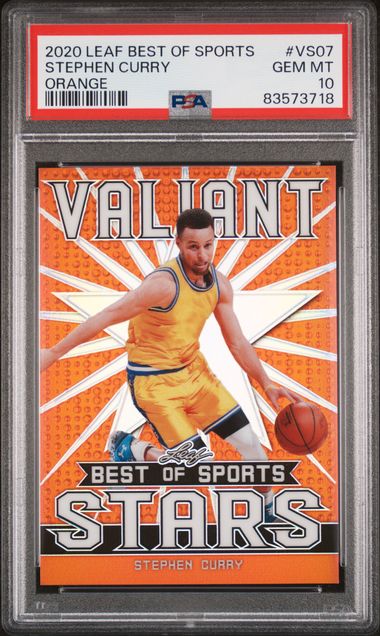 2020 Leaf Best of Sports Valiant Orange #VS07 Stephen Curry #1/50 PSA 10
