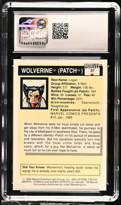 1990 Impel Marvel Universe Series 1 #37 Wolverine CGC 7.5