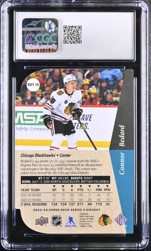 2023-24 Upper Deck '93-'94 Rookie Die-Cuts #RDT-19 Connor Bedard CGC 10 (Rookie)