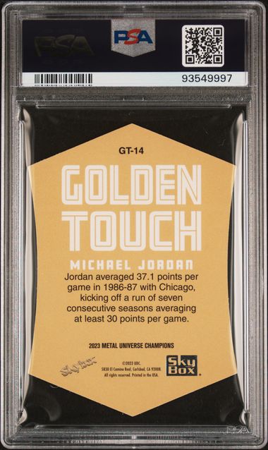 2023 Metal Universe Champions Golden Touch #14 Michael Jordan PSA 8 | Eastridge Sports Cards
