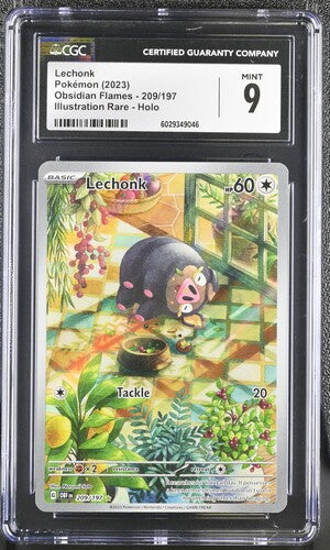 2023 Pokemon Obsidian Flames #209 Lechonk- Illustration Rare CGC 9