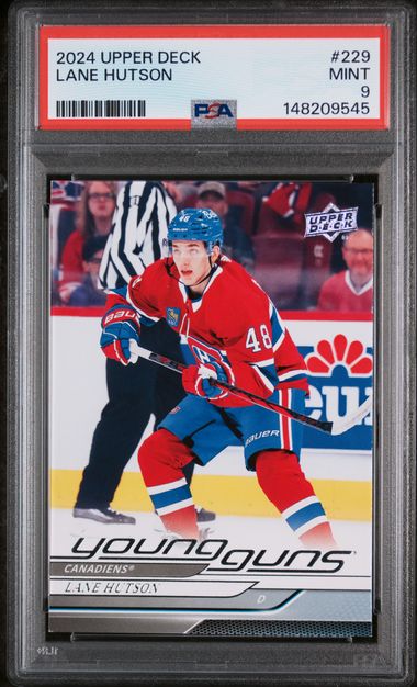 2024-25 Upper Deck #229 Lane Hutson PSA 9 (Rookie)