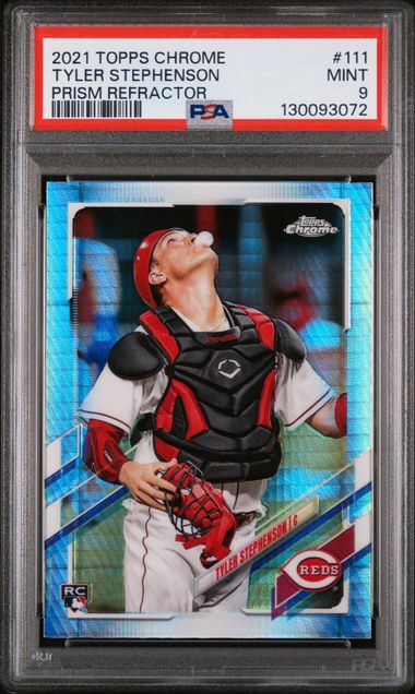 2021 Topps Chrome Prism Refractor #111 Tyler Stephenson PSA 9 (Rookie)