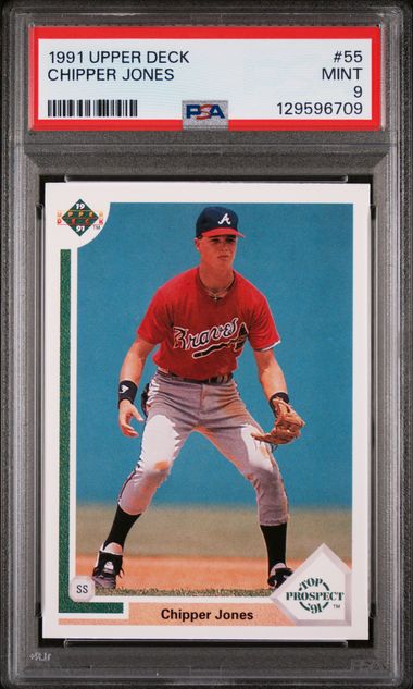 1991 Upper Deck #55 Chipper Jones PSA 9 (Rookie)