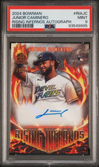 2024 Bowman Chrome Rising Infernos Autographs #RIAJC Junior Caminero #79/99 PSA 9 (Rookie) | Eastridge Sports Cards