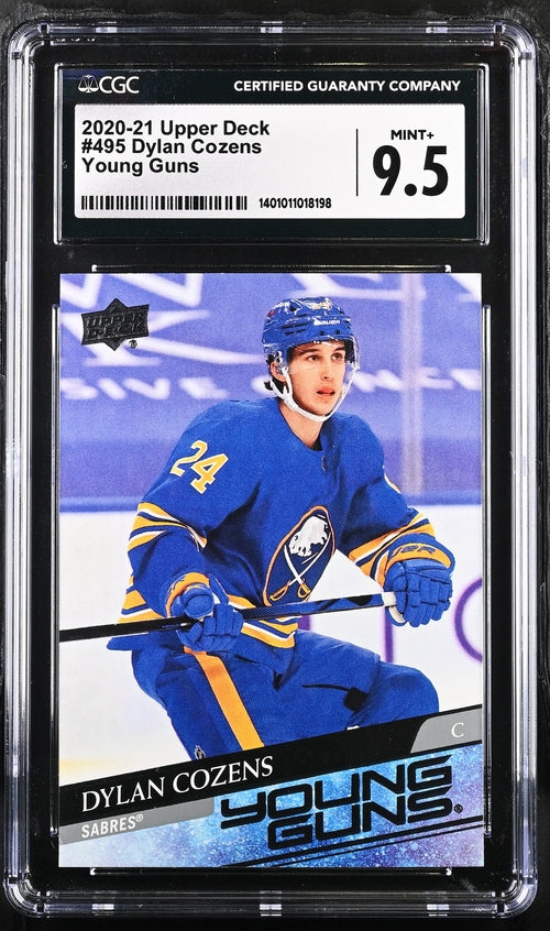 2020-21 Upper Deck #495 Dylan Cozens CGC 9.5 (Rookie)