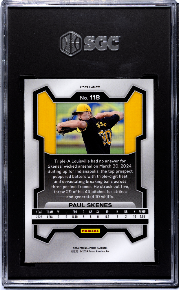 2024 Panini Prizm Silver #118 Paul Skenes SGC 9.5 (Rookie)