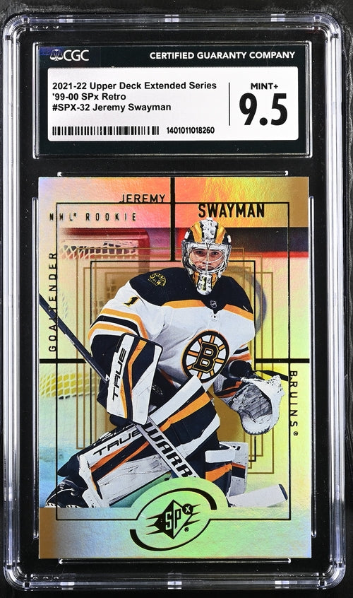 2021-22 Upper Deck '99-00 SPx Retro #SPX-32 Jeremy Swayman CGC 9.5 (Rookie)
