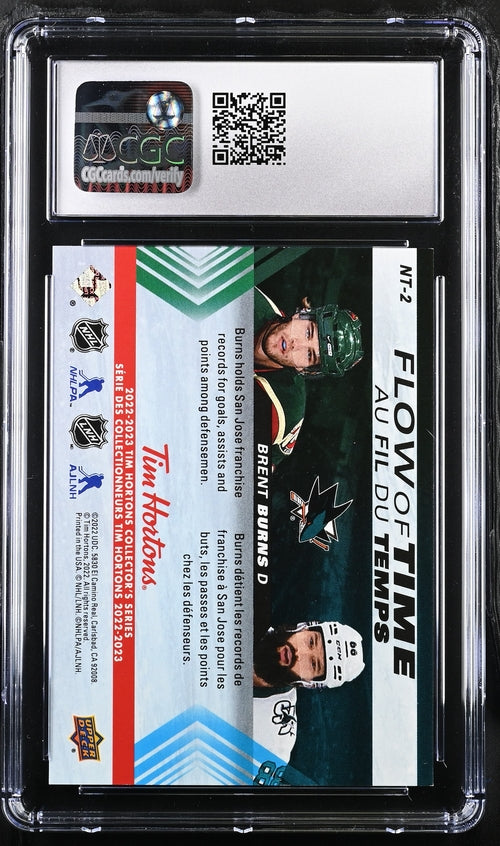 2022-23 Upper Deck Tim Hortons Flow of Time #NT-2 Brent Burns CGC 9.5