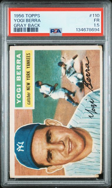 1956 Topps Gray Back #110 Yogi Berra PSA 1.5