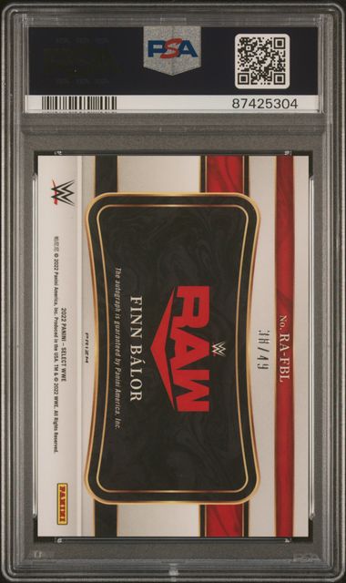 2022 Select WWE Ringside Action Signatures Prizms Blue #RAFBL Finn Balor #38/49 PSA 10 | Eastridge Sports Cards