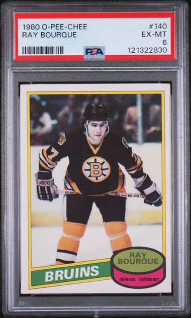 1980-81 O-Pee-Chee #140 Ray Bourque PSA 6 (Rookie)