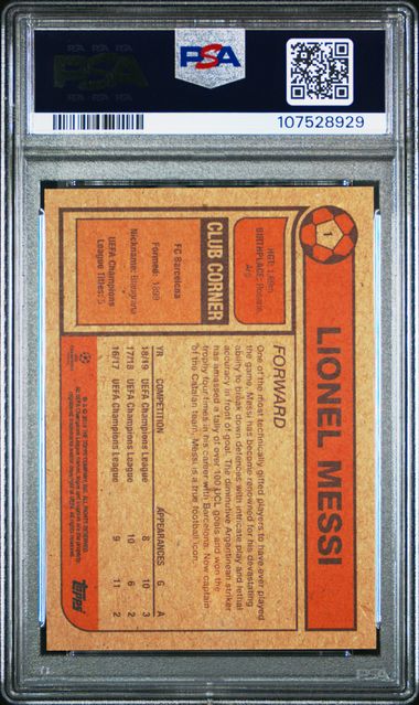 2019 Topps Living UCL #1 Lionel Messi PSA 10 | Eastridge Sports Cards