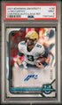 2021 Bowman University Chrome Prospect Autograph Lava Refractor #JM JJ McCarthy #062/199 PSA 9