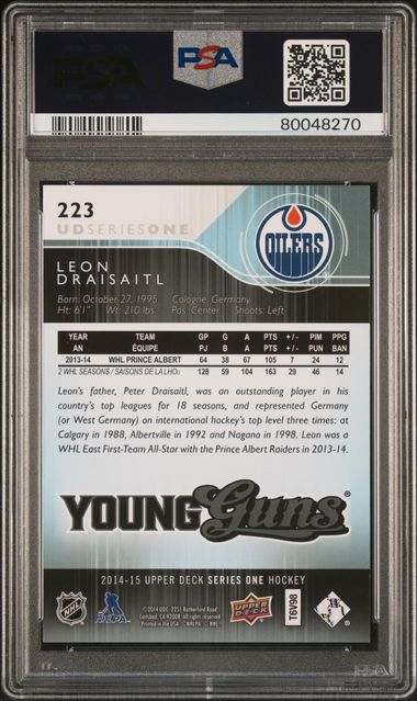 2014-15 Upper Deck #223 Leon Draisaitl PSA 10 (Rookie)