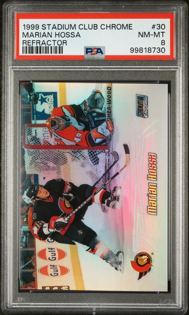 1999-00 Stadium Club Chrome Refractor #30 Marian Hossa PSA 8