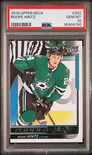 2018 Upper Deck #202 Roope Hintz PSA 10 (Rookie)