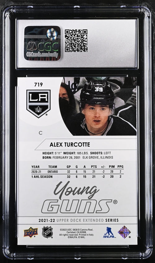 2021-22 Upper Deck #719 Alex Turcotte CGC 10 (Rookie)