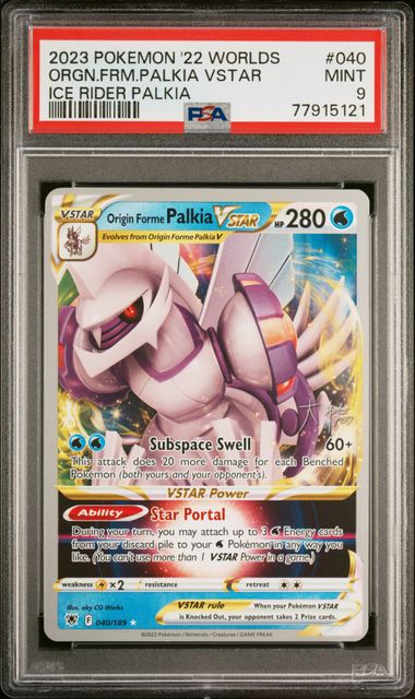 2022 Pokemon World Championships #040 Origin Forme Palkia VStar PSA 9