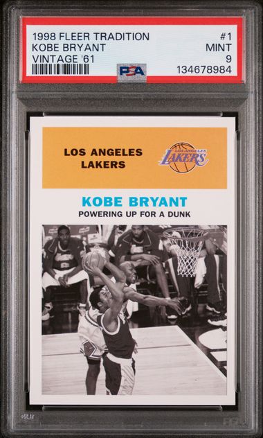 1998-99 Fleer Tradition Vintage '61 #1 Kobe Bryant PSA 9