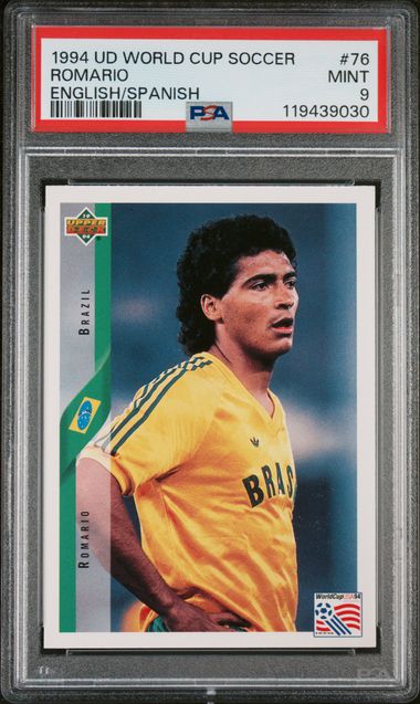 1994 UD World Cup of Soccer English/Spanish #76 Romario PSA 9