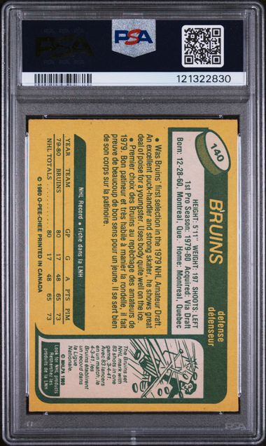 1980-81 O-Pee-Chee #140 Ray Bourque PSA 6 (Rookie)