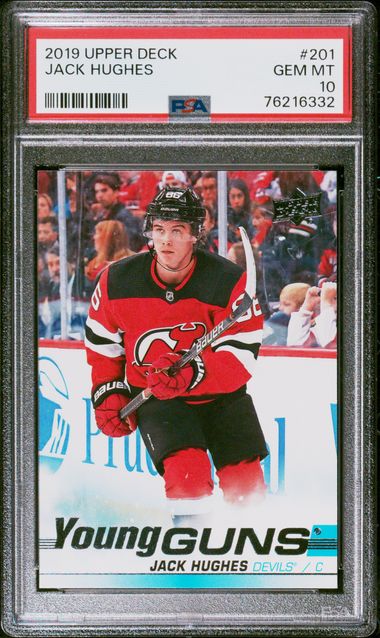 2019-20 Upper Deck #201 Jack Hughes PSA 10 (Rookie)