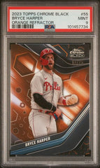 2023 Topps Chrome Black Orange Refractor #55 Bryce Harper #17/25 PSA 9 | Eastridge Sports Cards
