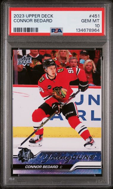 2023-24 Upper Deck #451 Connor Bedard PSA 10 (Rookie)