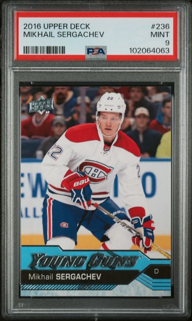2016-17 Upper Deck #236 Mikhail Sergachev PSA 9 (Rookie)