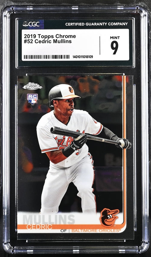 2019 Topps Chrome #52 Cedric Mullins CGC 9 (Rookie)