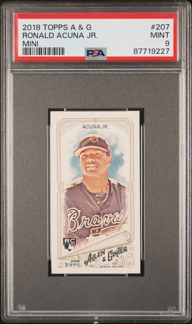 2018 Topps Allen and Ginter Mini #207 Ronald Acuna Jr. PSA 9 (Rookie) | Eastridge Sports Cards