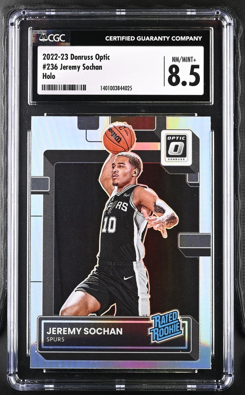 2022-23 Donruss Optic Holo #236 Jeremy Sochan CGC 8.5 (Rookie)