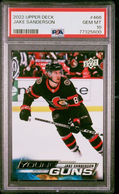 2022-23 Upper Deck #466 Jake Sanderson PSA 10 (Rookie)