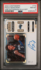 2022-23 Panini Contenders Variations Playoff Ticket Auto #112 Paolo Banchero #27/99 PSA 8 (Rookie) | Eastridge Sports Cards