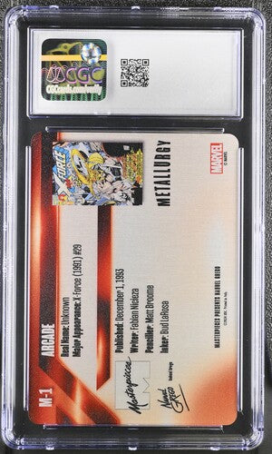 2024 Marvel Masterpieces Nahuel Grego Metallurgy #M-1 Arcade #10/25 CGC 10