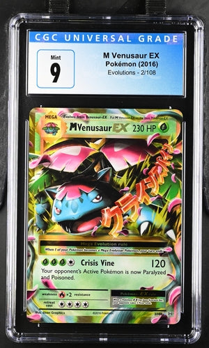 2016 Pokemon Evolutions #2 M Venusaur EX CGC 9