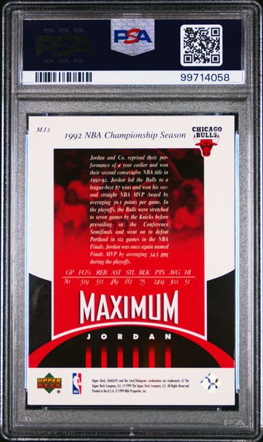 1999-00 Upper Deck Hologrfx #MJ2 Michael Jordan PSA 6