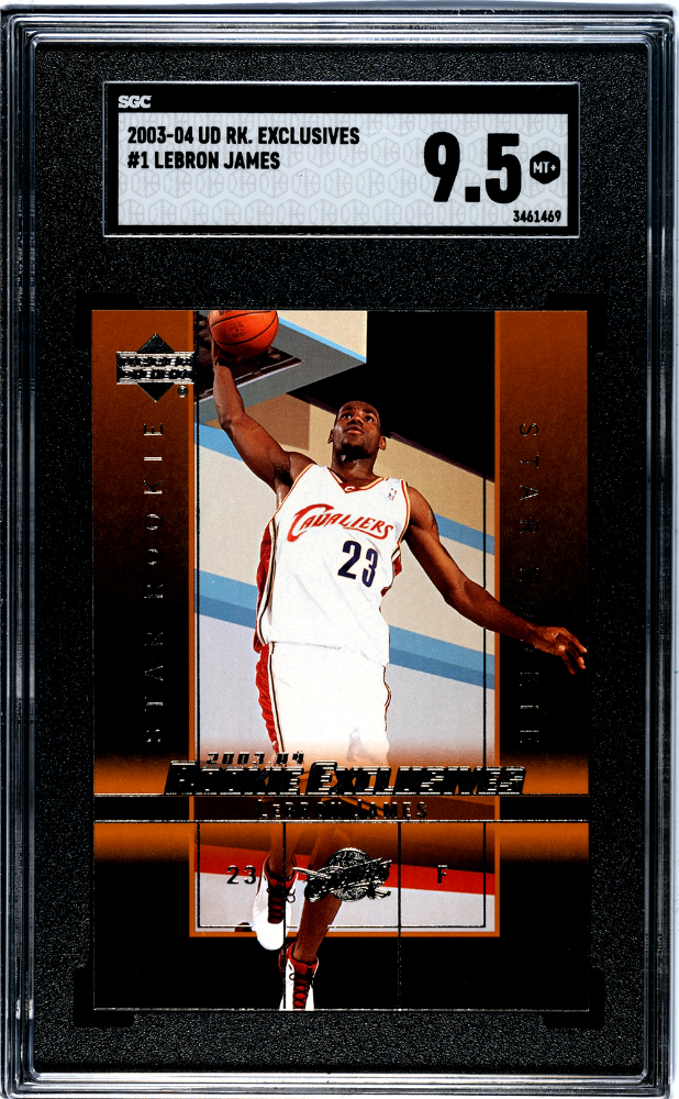 2003-04 Upper Deck Rookie Exclusives #1 Lebron James SGC 9.5 (Rookie)
