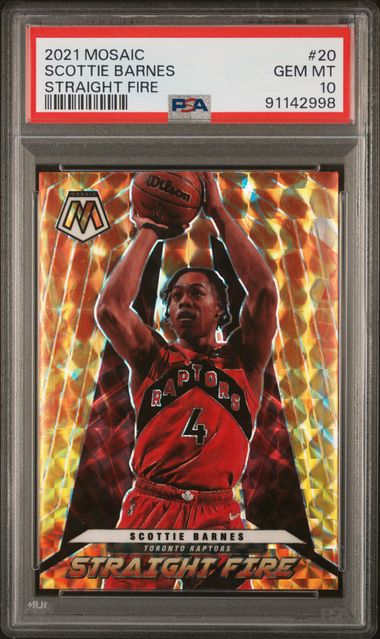 2021-22 Panini Mosaic Straight Fire #20 Scottie Barnes PSA 10 (Rookie) | Eastridge Sports Cards