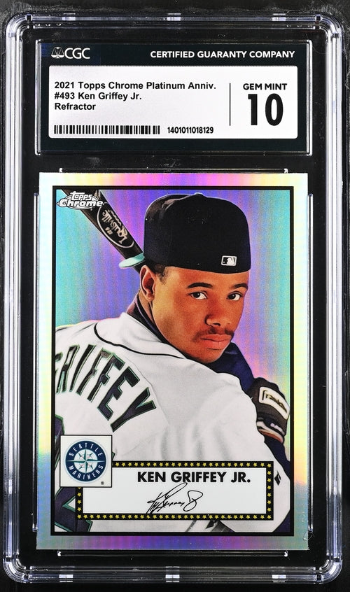 2021 Topps Chrome Platinum Anniversary Refractor #493 Ken Griffey Jr. CGC 10