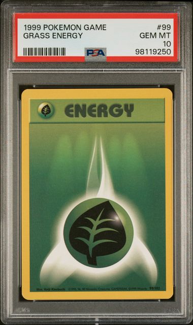1999 Pokemon Base Set Unlimited #99 Grass Energy PSA 10
