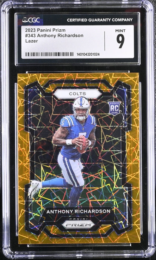 2023 Panini Prizm Lazer #343 Anthony Richardson CGC 9 (Rookie)