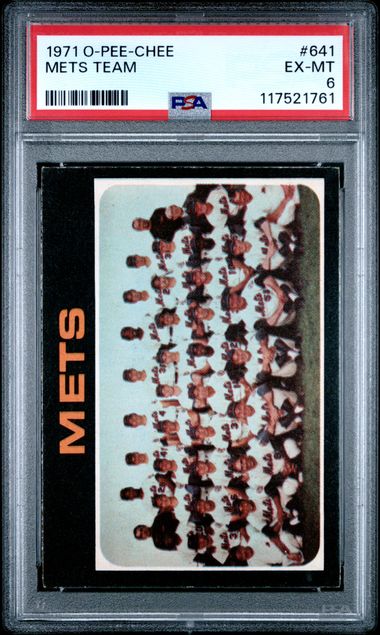 1971 O-Pee-Chee #641 Mets Team PSA 6