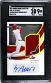 2022 Panini Immaculate Collection Jumbo Socks Signaturs Gold #JSS-JO Jo Adell #08/10 SGC 9 (Auto 10)