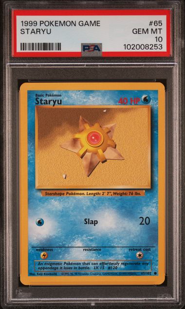 1999 Pokemon Base Set Unlimited #65 Staryu PSA 10